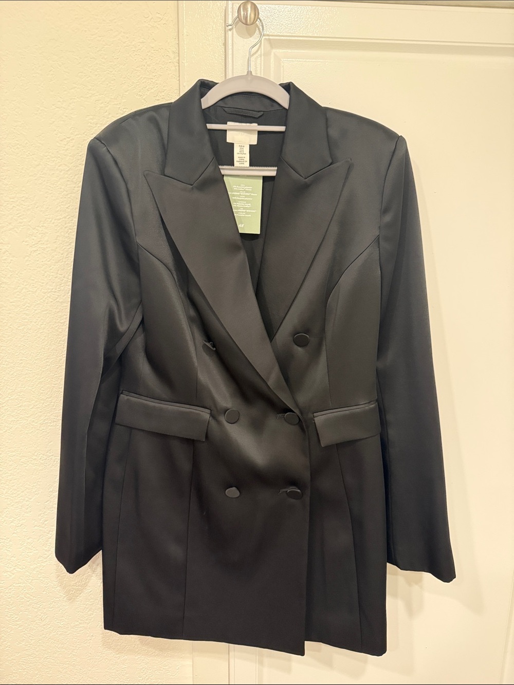 H&M Black Double-Breasted Women's Blazer Dress